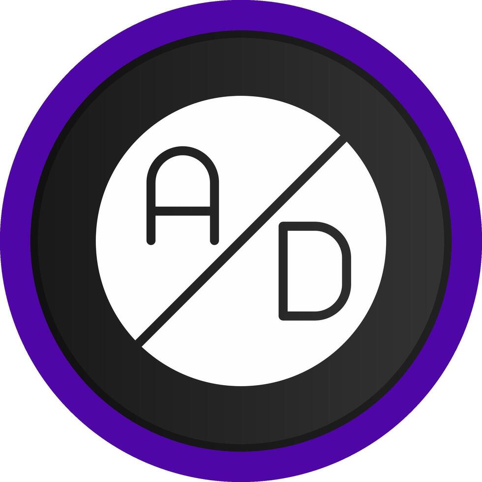 Ad Blocker Creative Icon Design vector