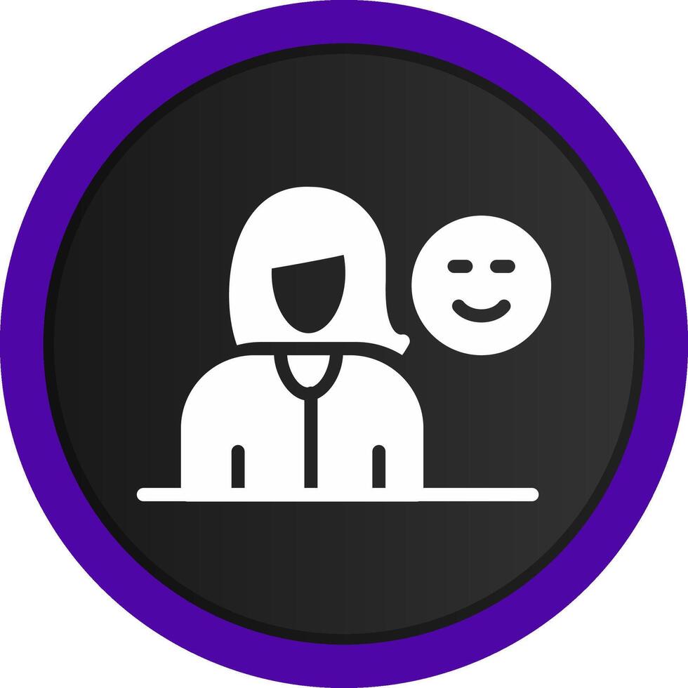 Food Vendor Female Creative Icon Design vector