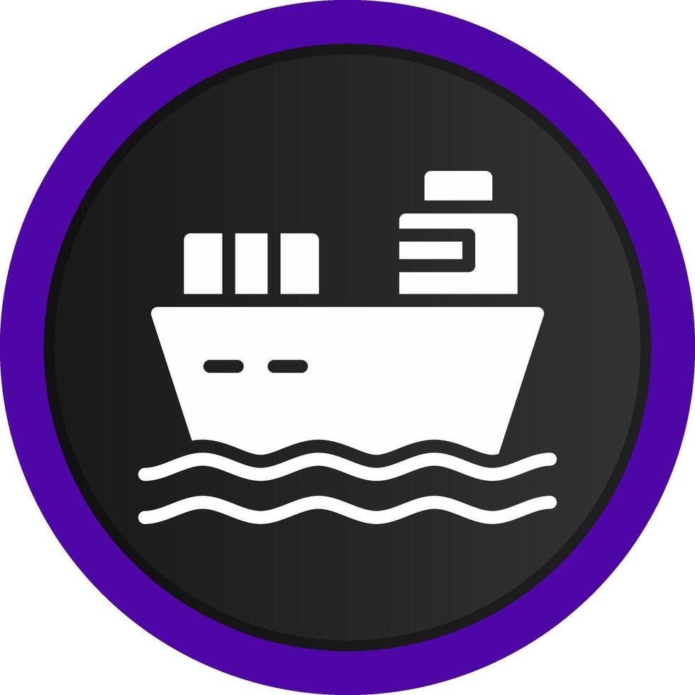 Cargo Ship Creative Icon Design vector