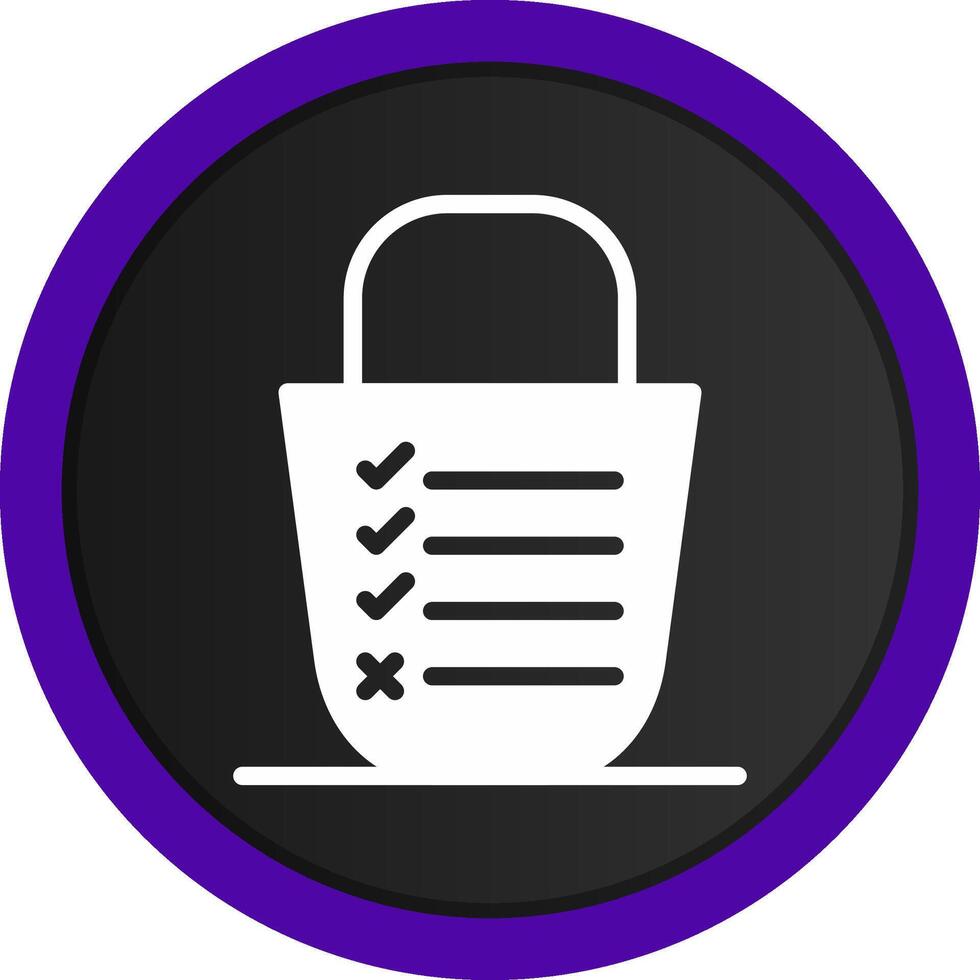 Bucket List Creative Icon Design vector