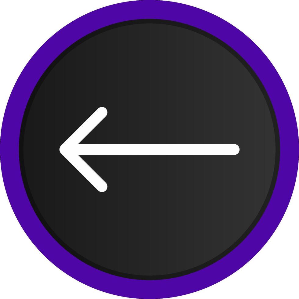 Left Arrow Creative Icon Design vector