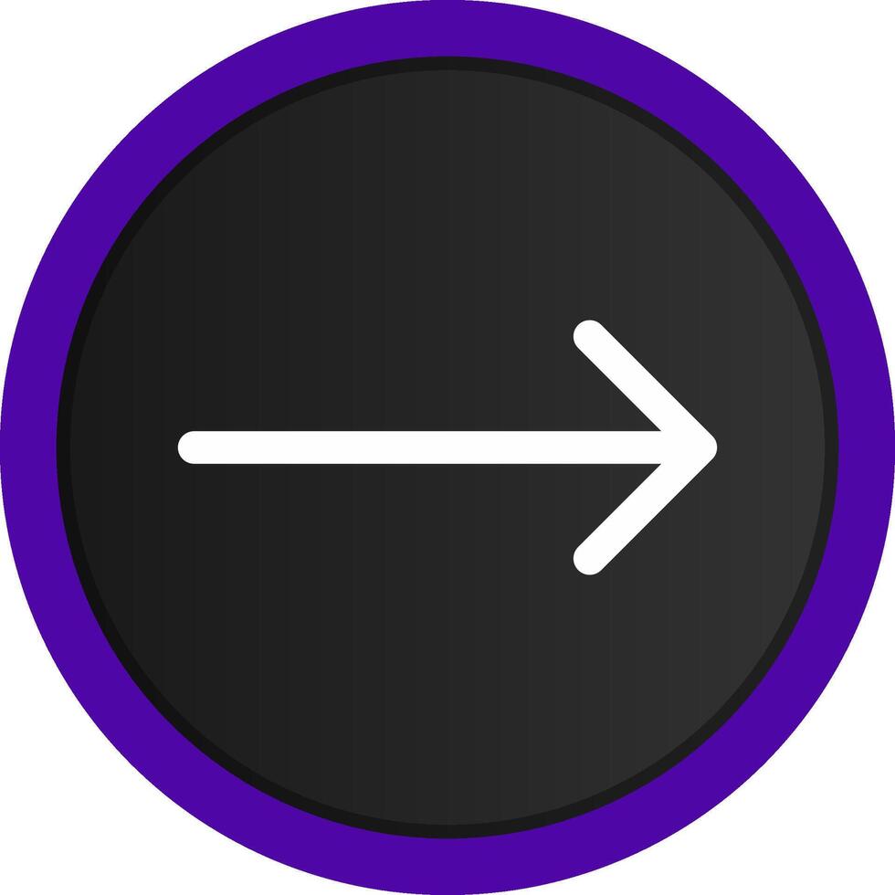 Right Arrow Creative Icon Design vector