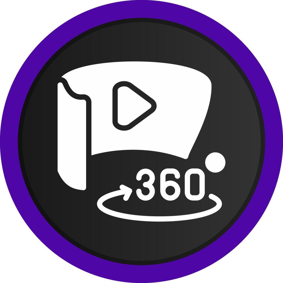 360 Degree Video Creative Icon Design vector