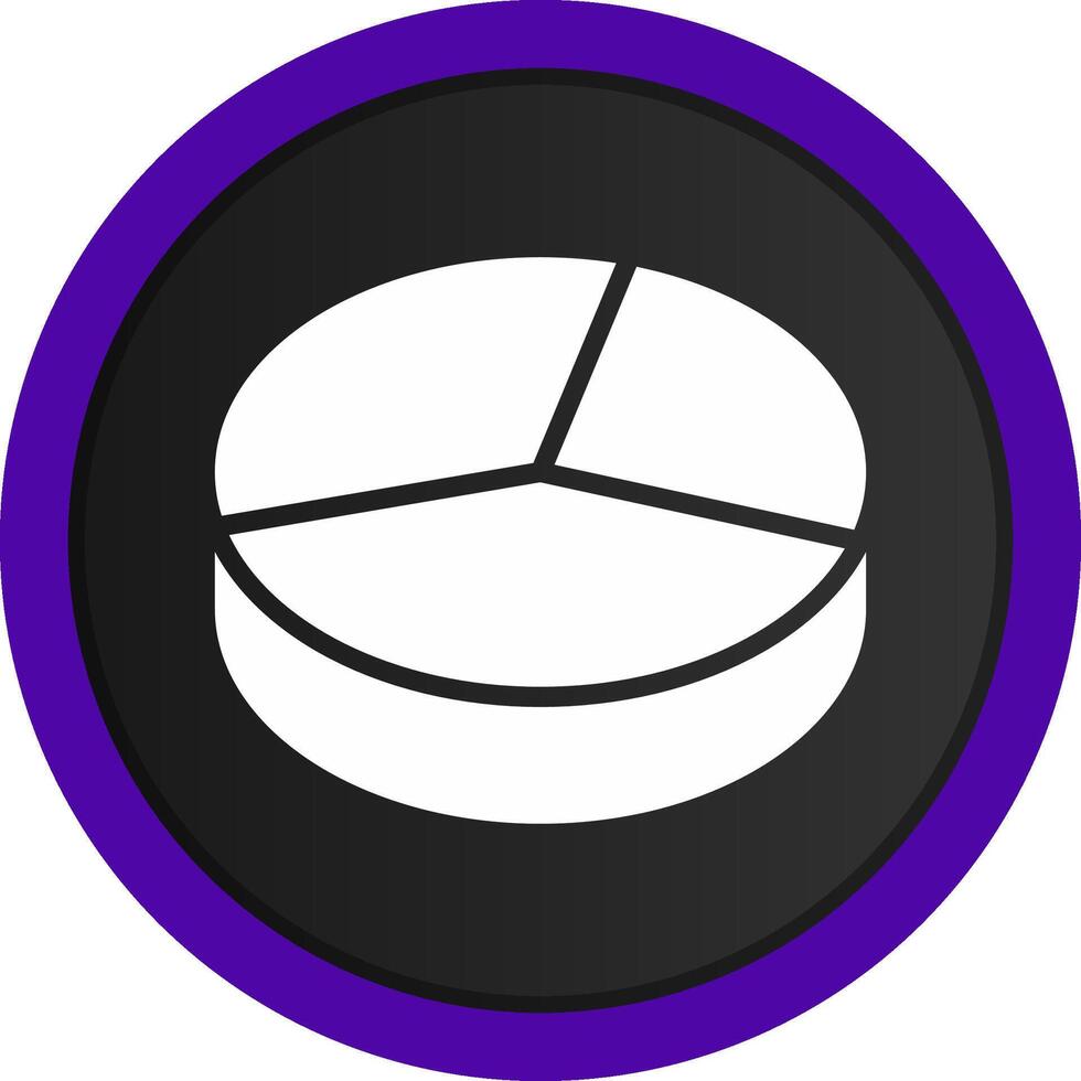 3D Pie Creative Icon Design vector