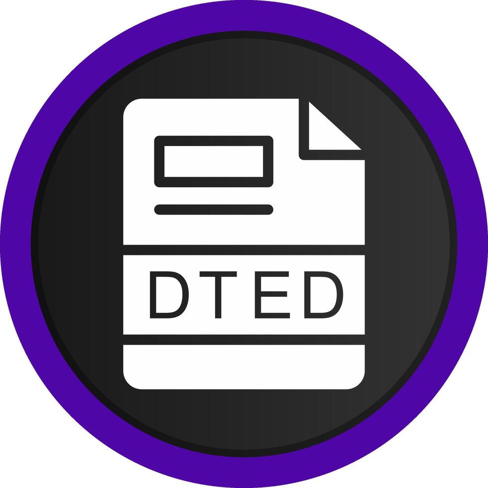 DTED Creative Icon Design vector