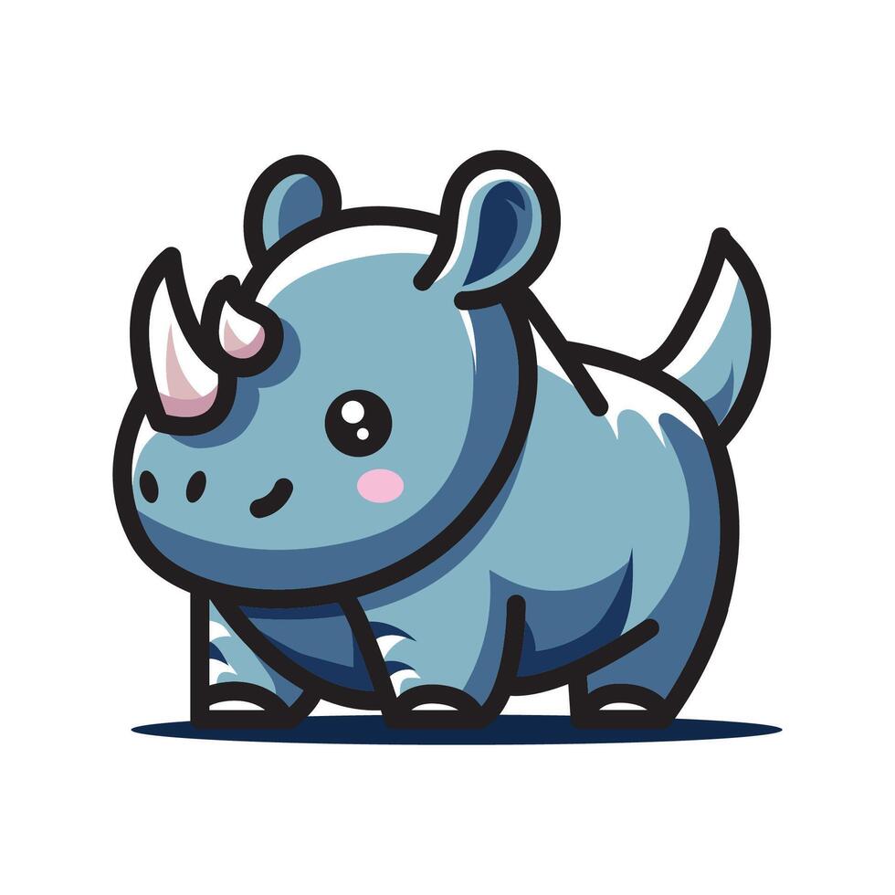 cute rhino design vector illustration