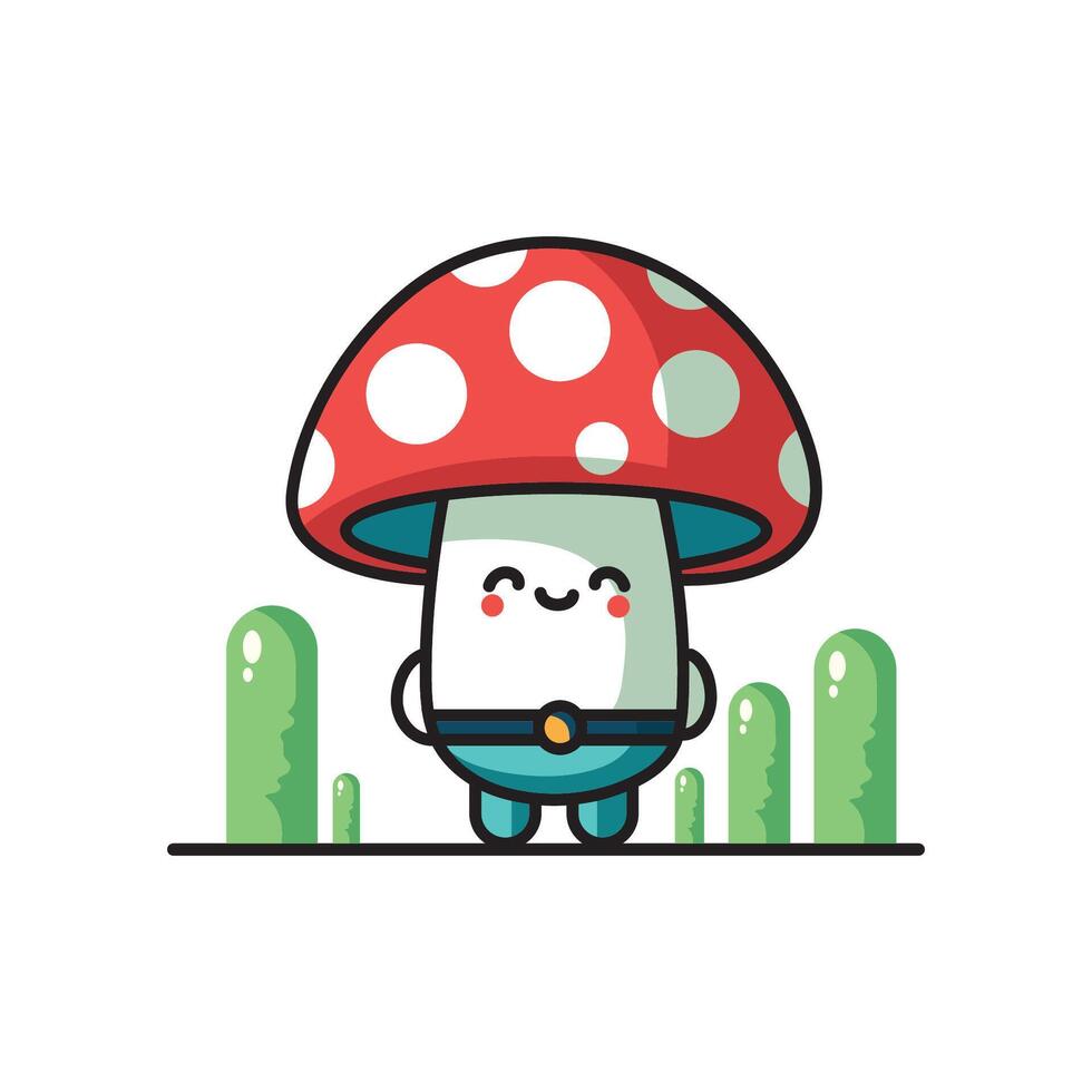 cute mushroom vector design illustration