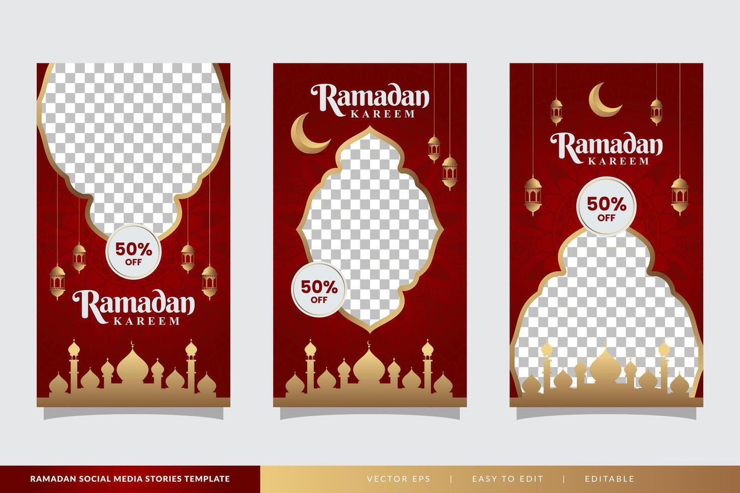 social medios de comunicación ramadhan historia enviar modelo conjunto para promoción vector