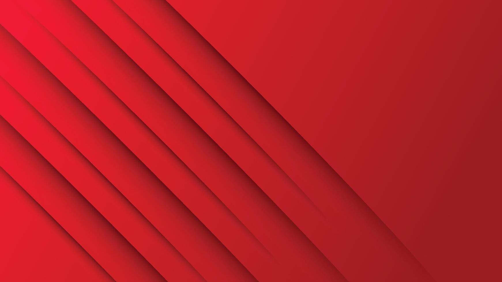 red background with abstract modern paper cut pattern with copy space vector
