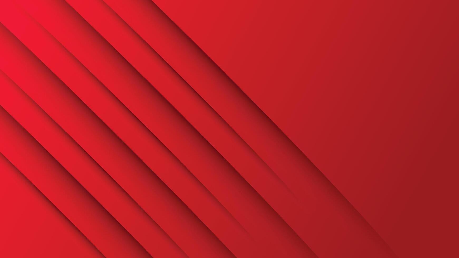 red background with abstract modern paper cut pattern with copy space vector