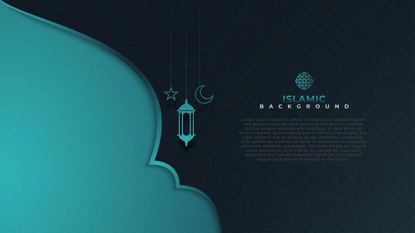 Islamic simple legant blue background vector