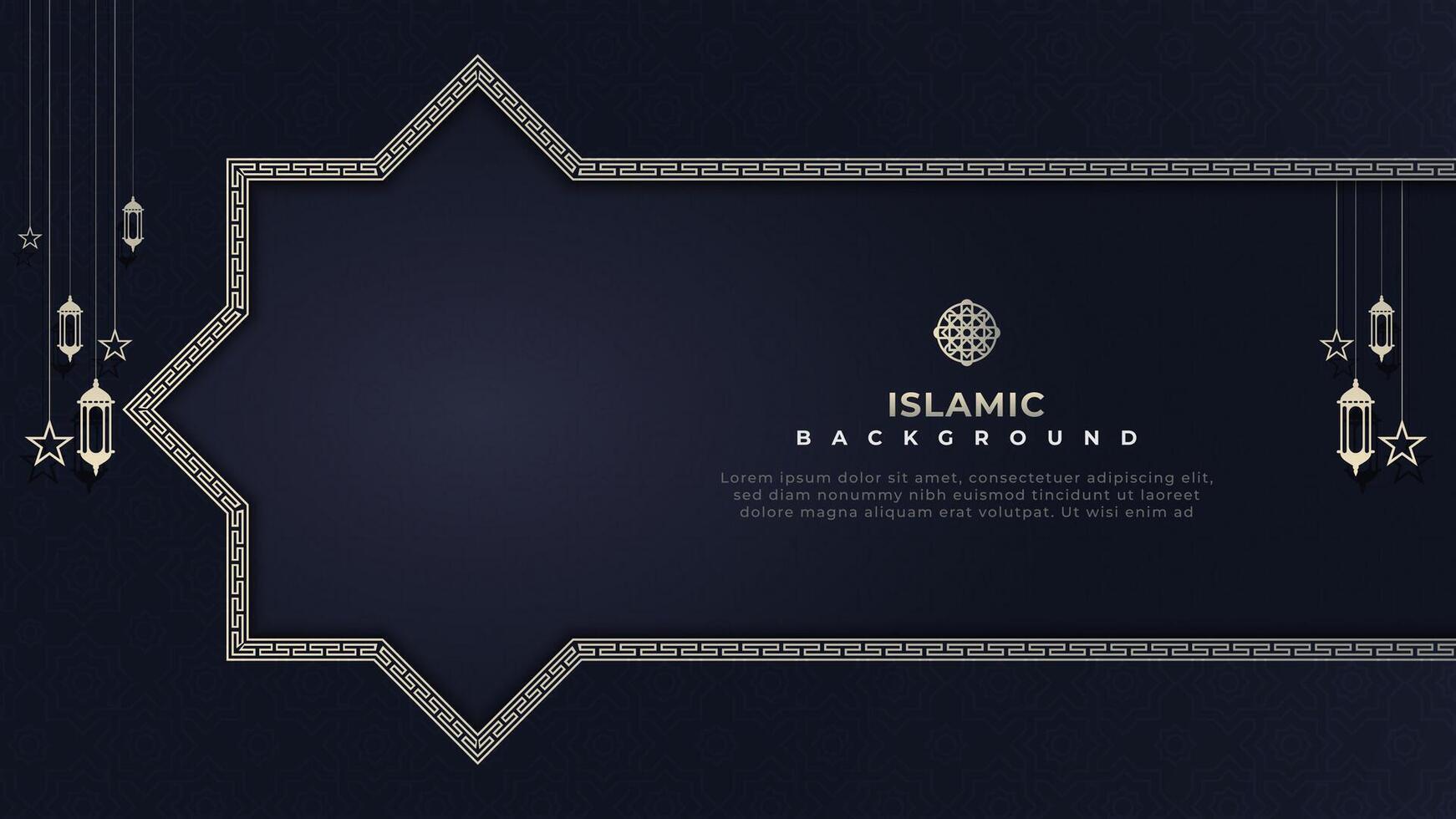 Simple and elegant dark blue Islamic background vector