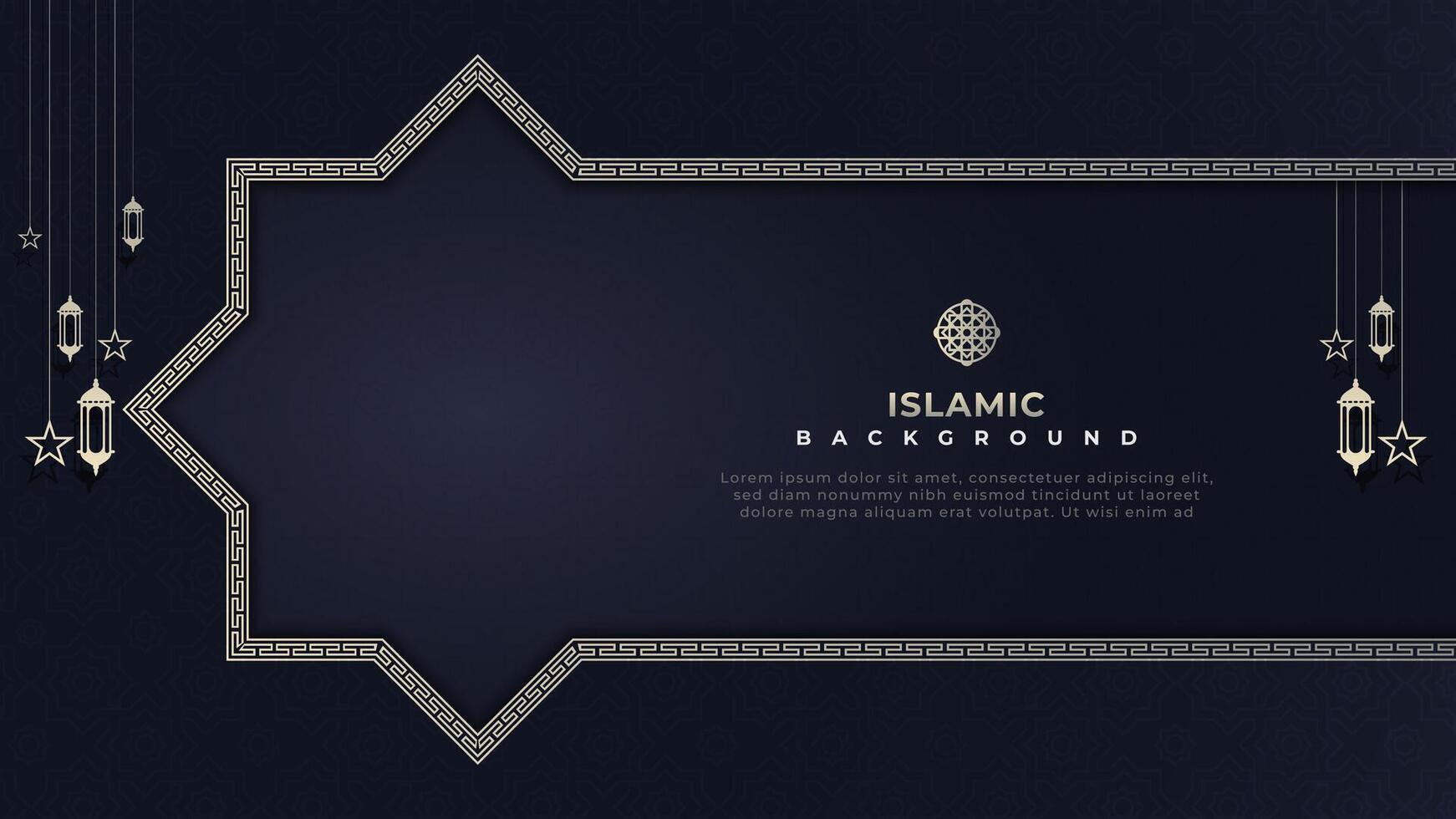 Simple and elegant dark blue Islamic background vector