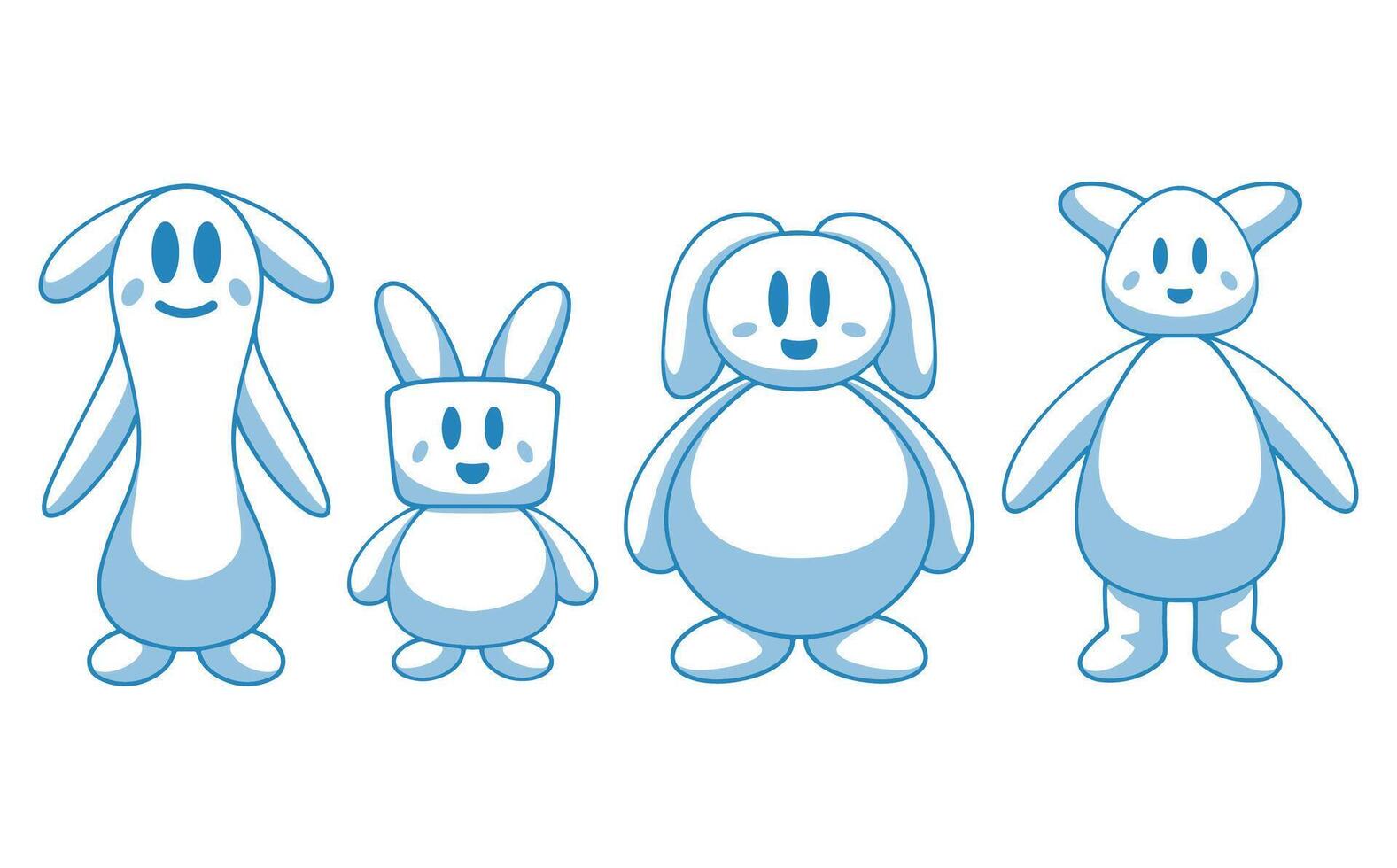 Set character cartoon illustration design. Collection doodle character figures.  Vector illustration