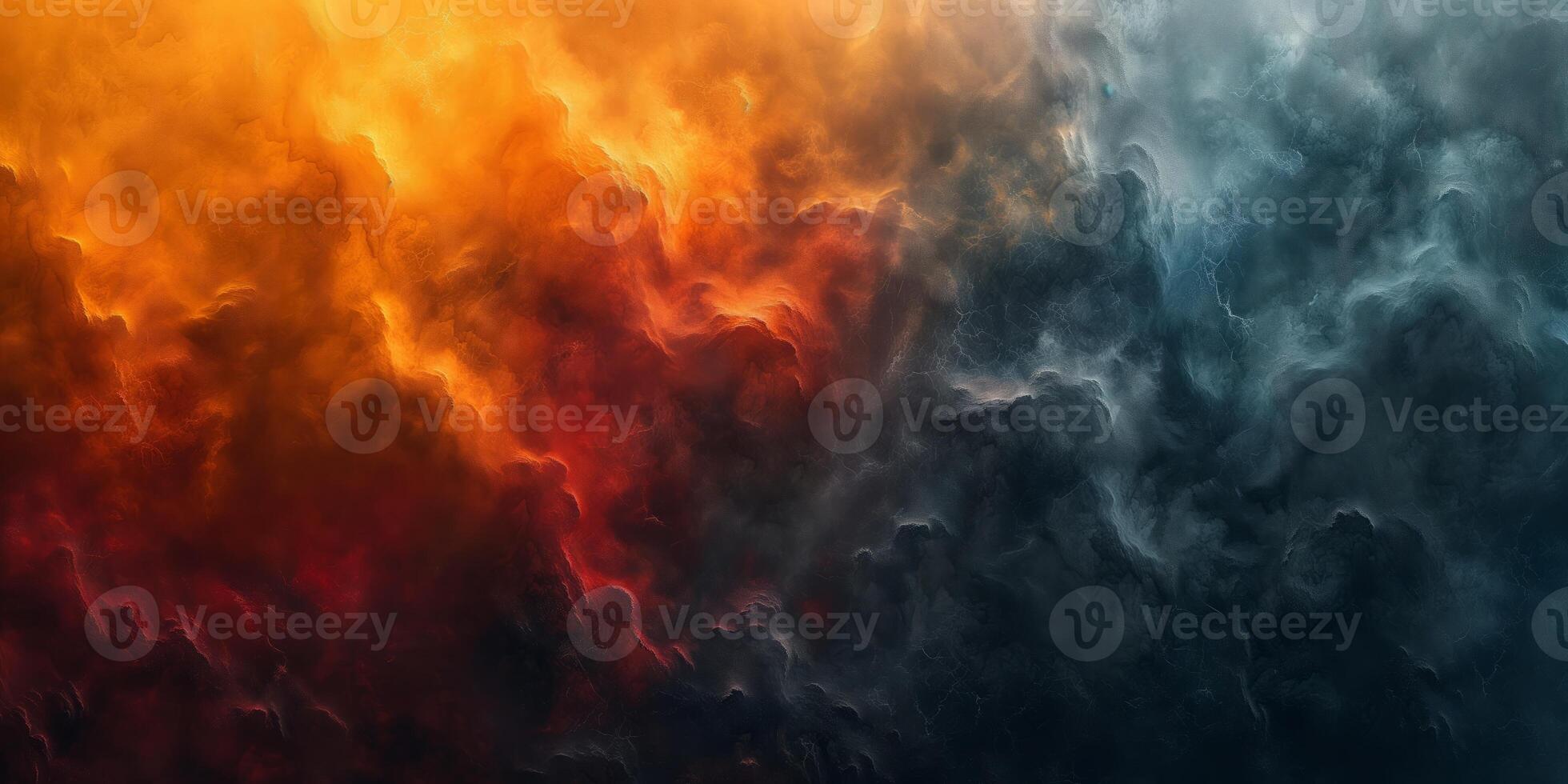 AI generated Abstract fiery and cool toned clouds background for creative use photo