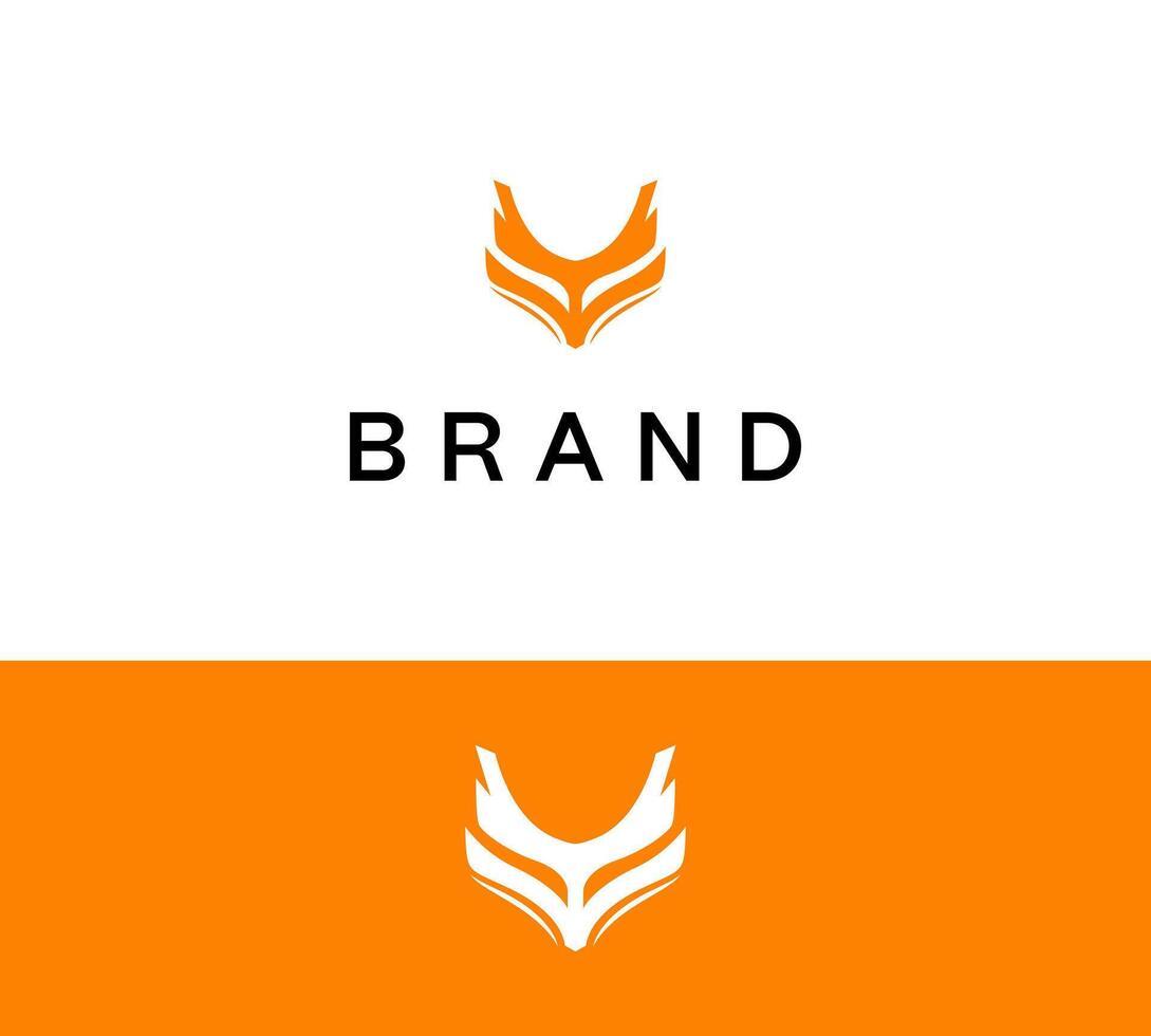 V initial logo vector , fox illustration symbol e sport game club comunity clip art sign editable