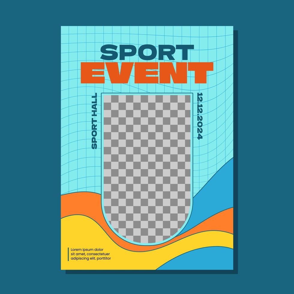 Sport event poster design template vector