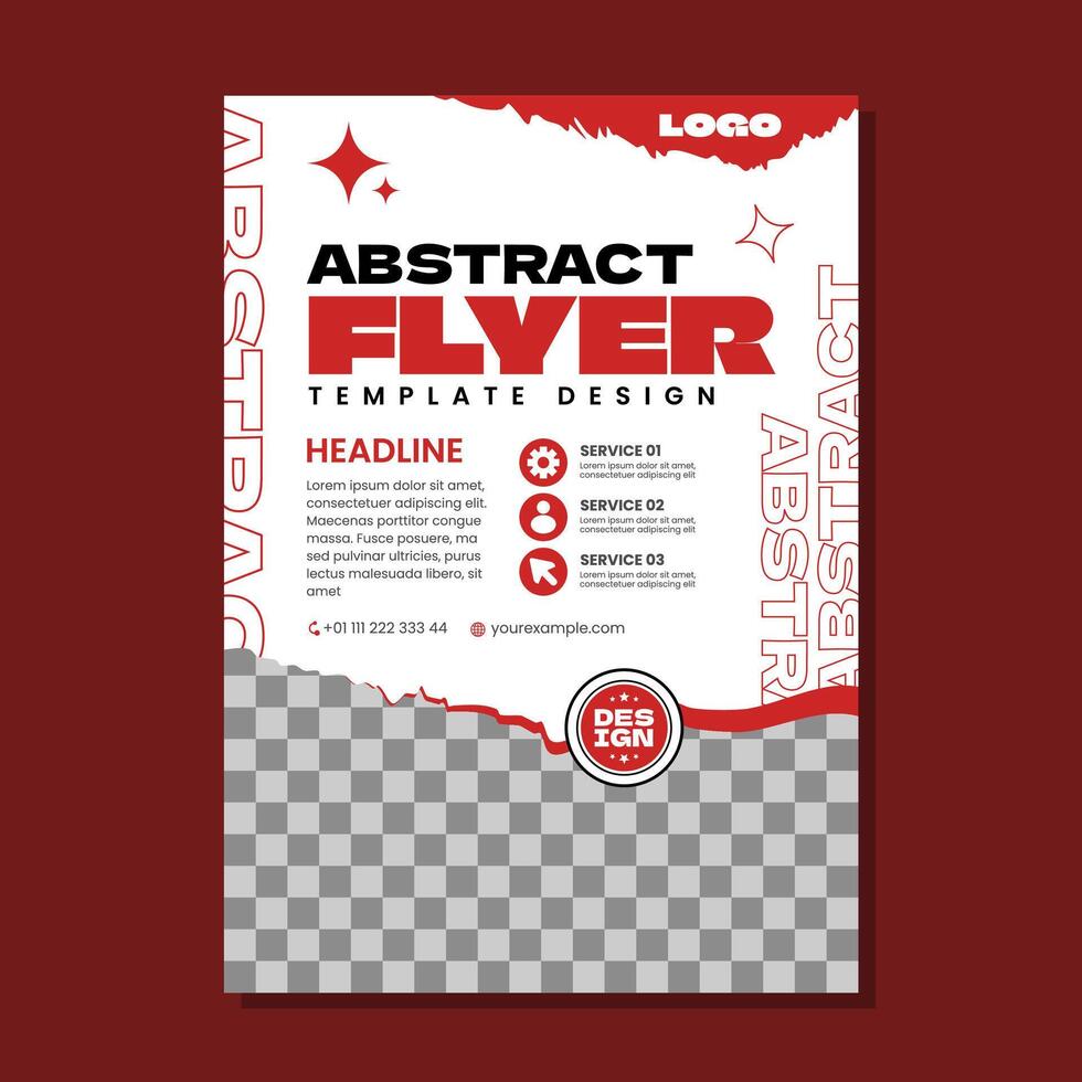 Abstract flat design flyer template vector