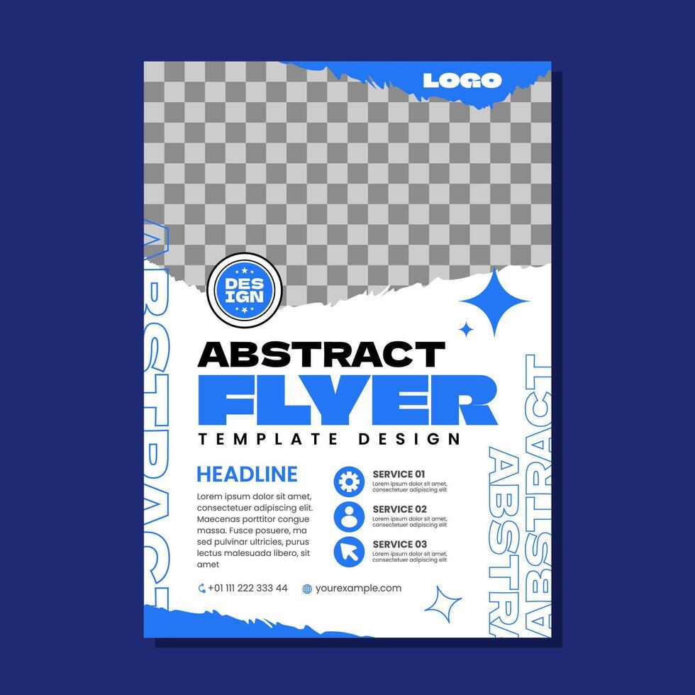 Abstract flat design flyer template vector