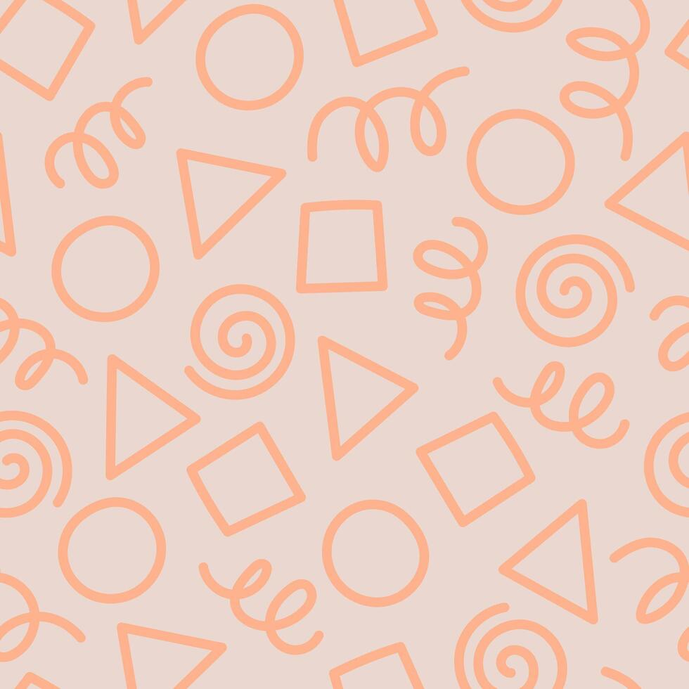 Abstract squiggles seamless pattern vector
