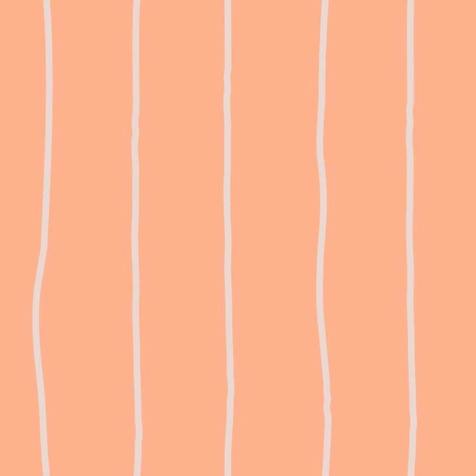 Orange seamless pattern with vertical curvy stripes vector