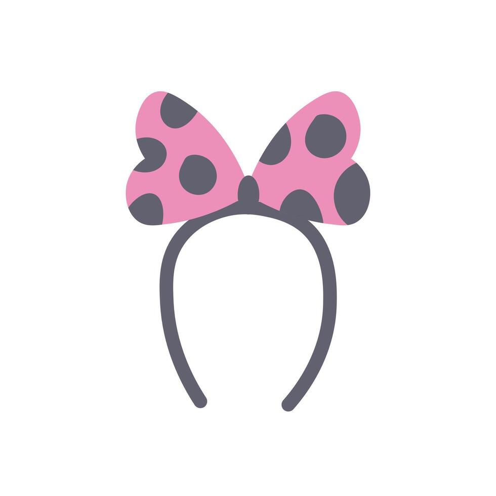 Headband with large bow vector illustration