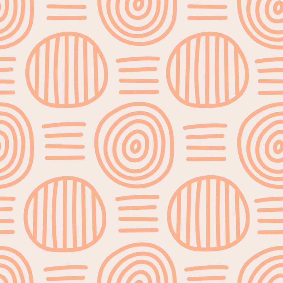 Modern abstract seamless pattern with hand drawn geometric shapes vector