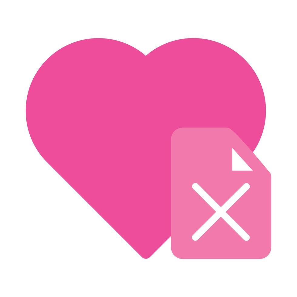 pink love icon isolated on white background vector