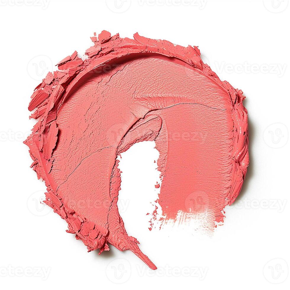 AI generated swatch cream blush, pink color. cosmetic product photo