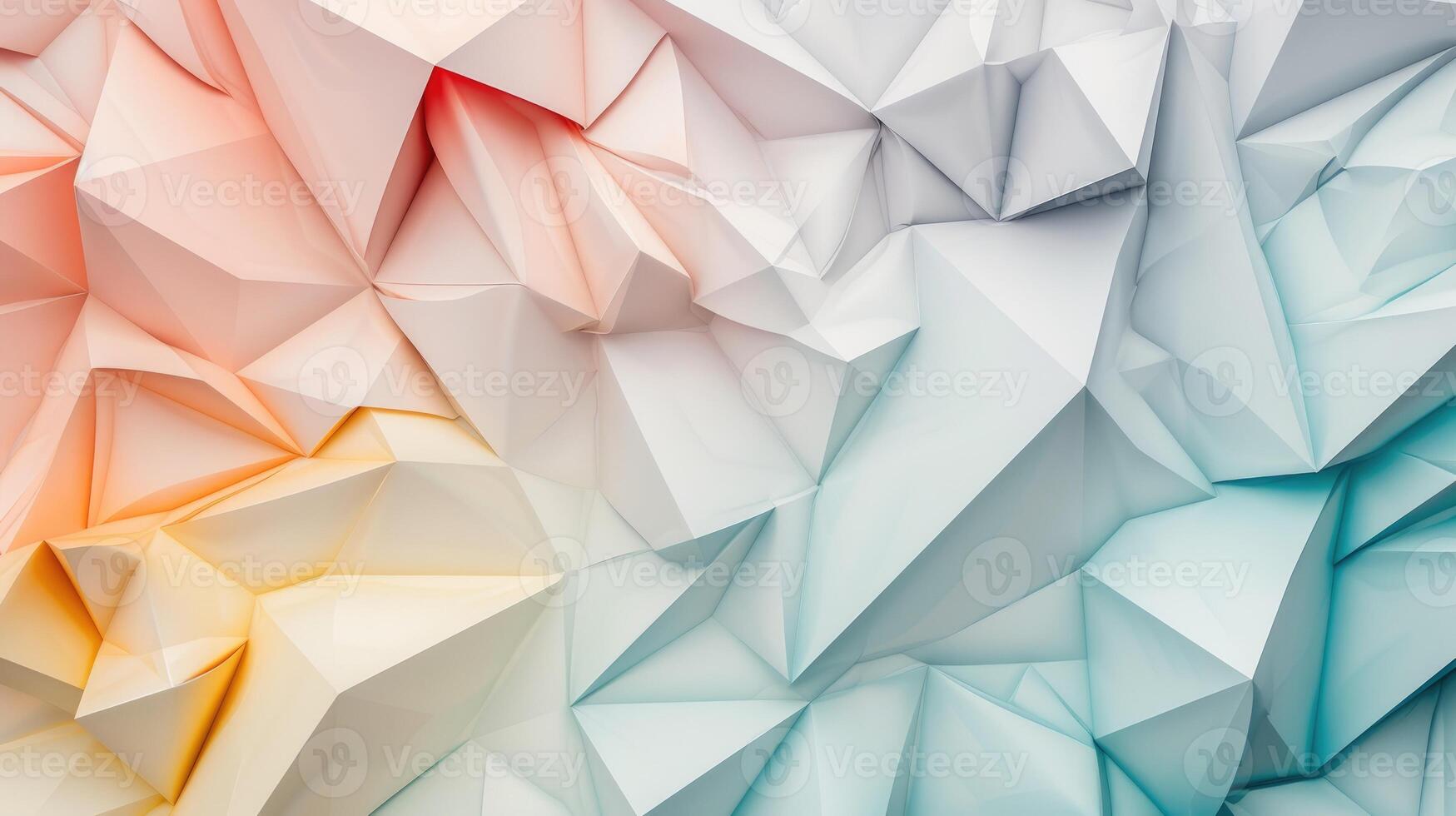 AI generated Vibrant pastel hues form an abstract geometric backdrop, Ai Generated. photo