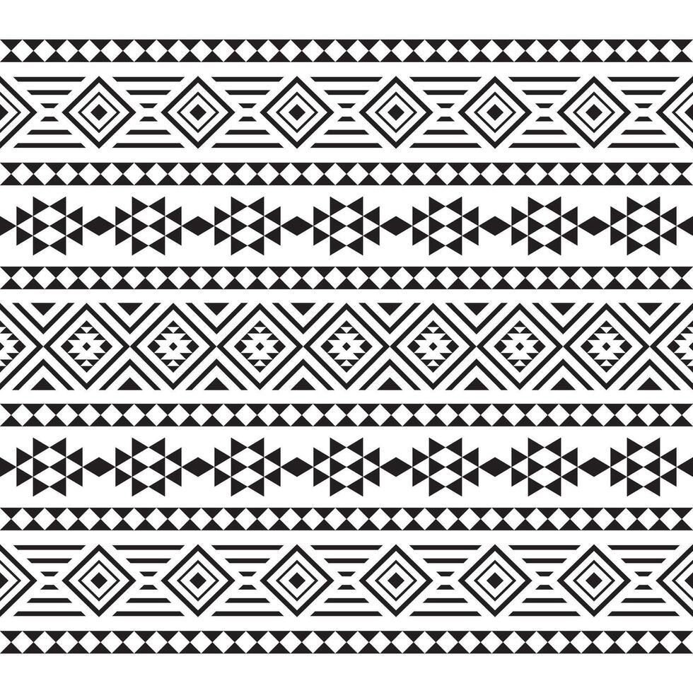 Navajo geometric black and white pattern for fabric, textile, print, rug. ethnic style pattern vector