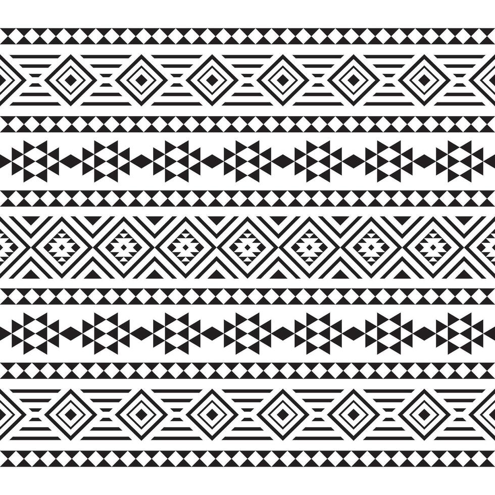 navajo geométrico negro y blanco modelo para tela, textil, imprimir, alfombra. étnico estilo modelo vector