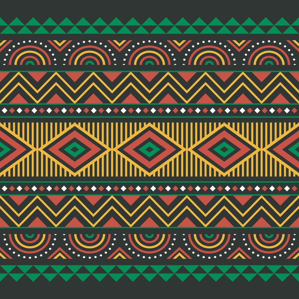 africano americano modelo negro historia mes sin costura geométrico diseño para tela, fondo de pantalla, tarjeta plantilla, envase papel, alfombra, textil, cubrir vector