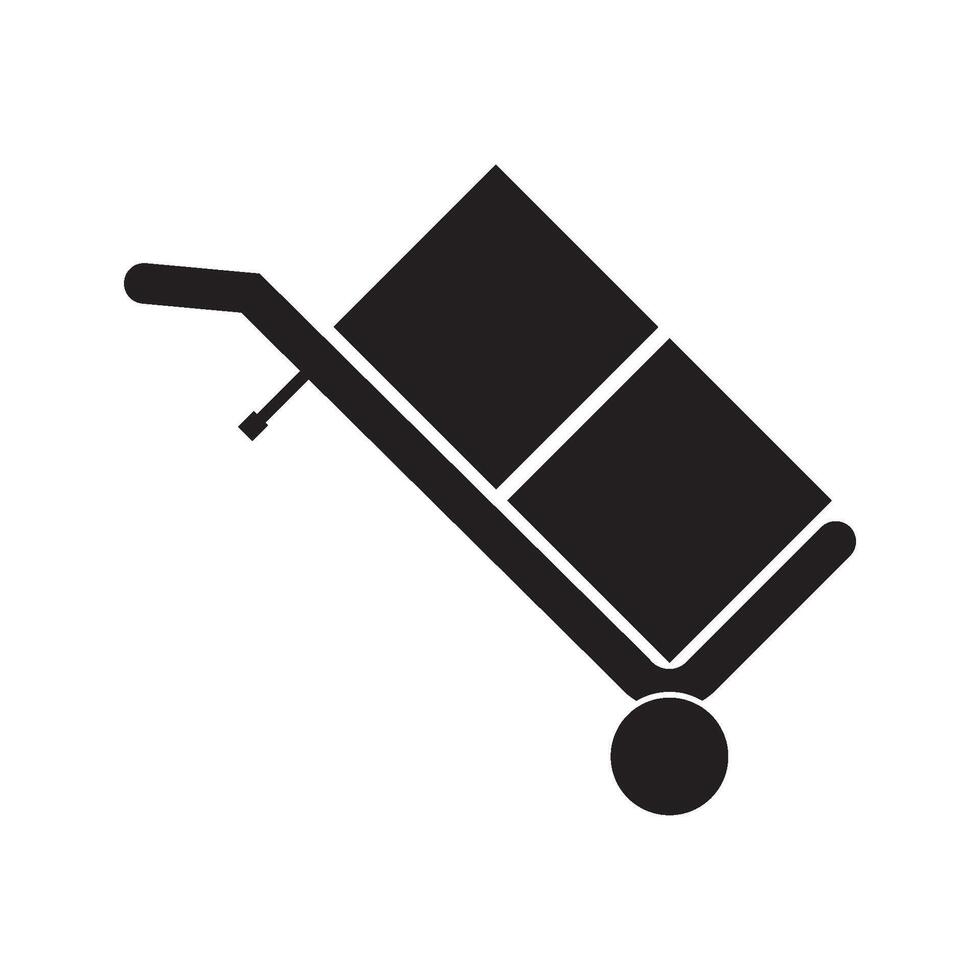 Hand truck icon vector