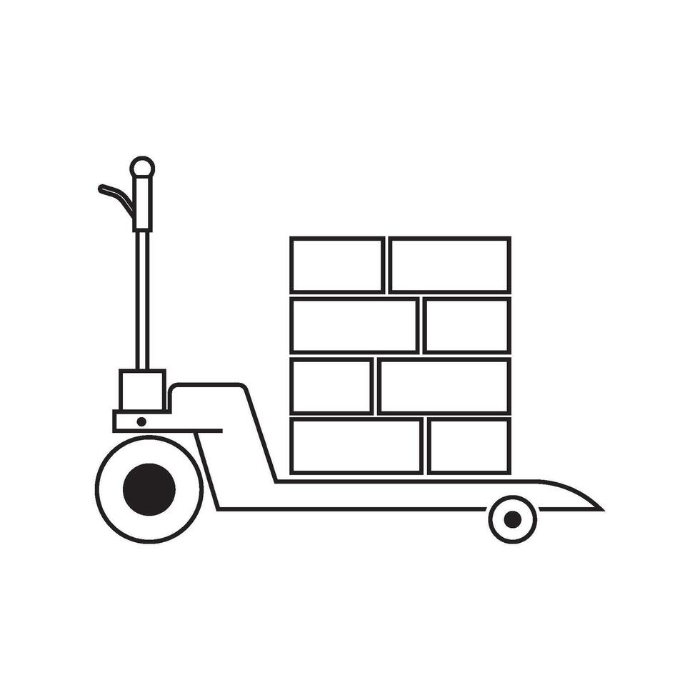 Hand pallet icon vector