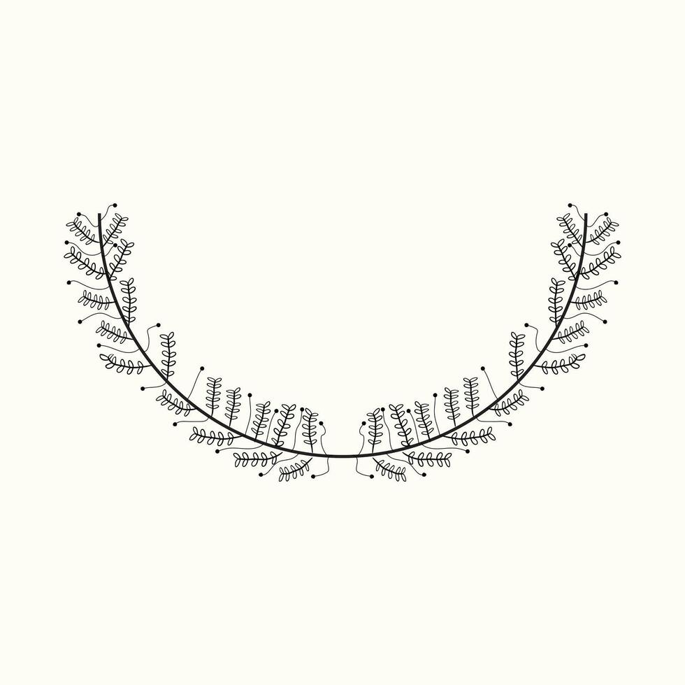 Elegant decorative laurel wreath Vector element