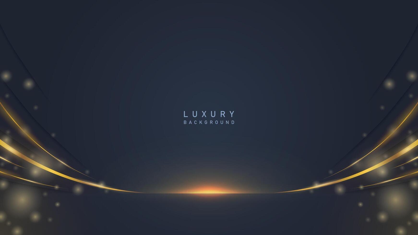 Abstract modern luxury gold line  award in dark blue background with elegant golden accents. Luxury premium vector design