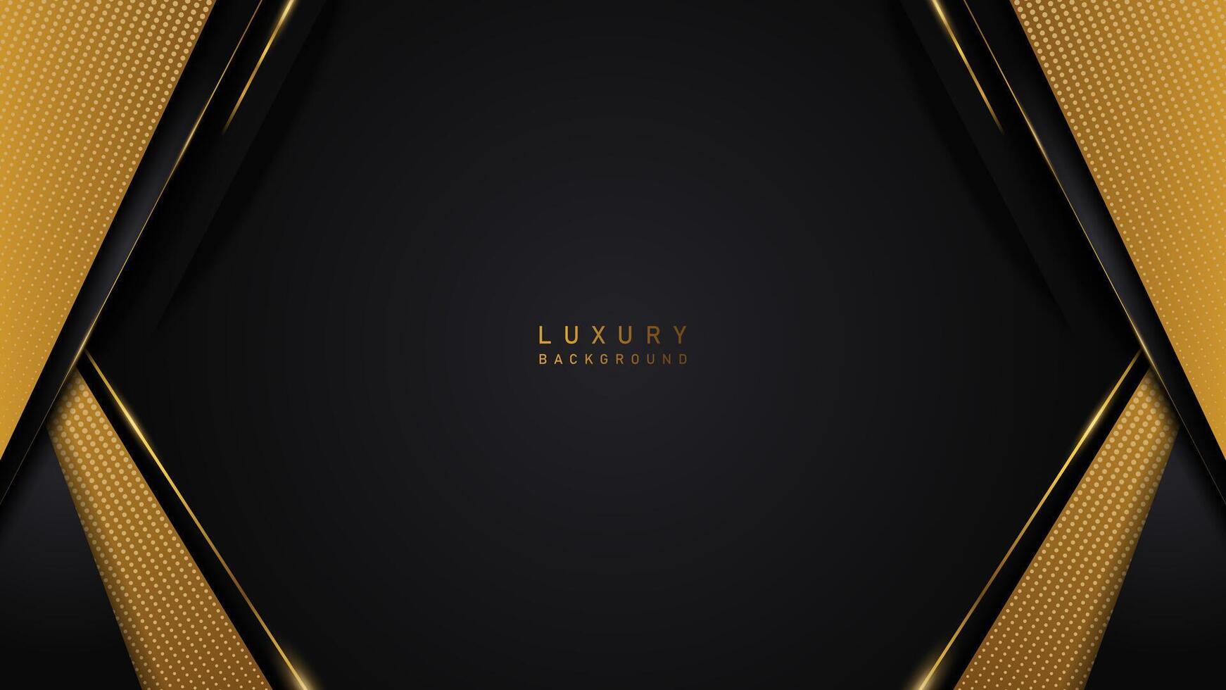 modern luxury gold line on black background. luxury premium design template vector