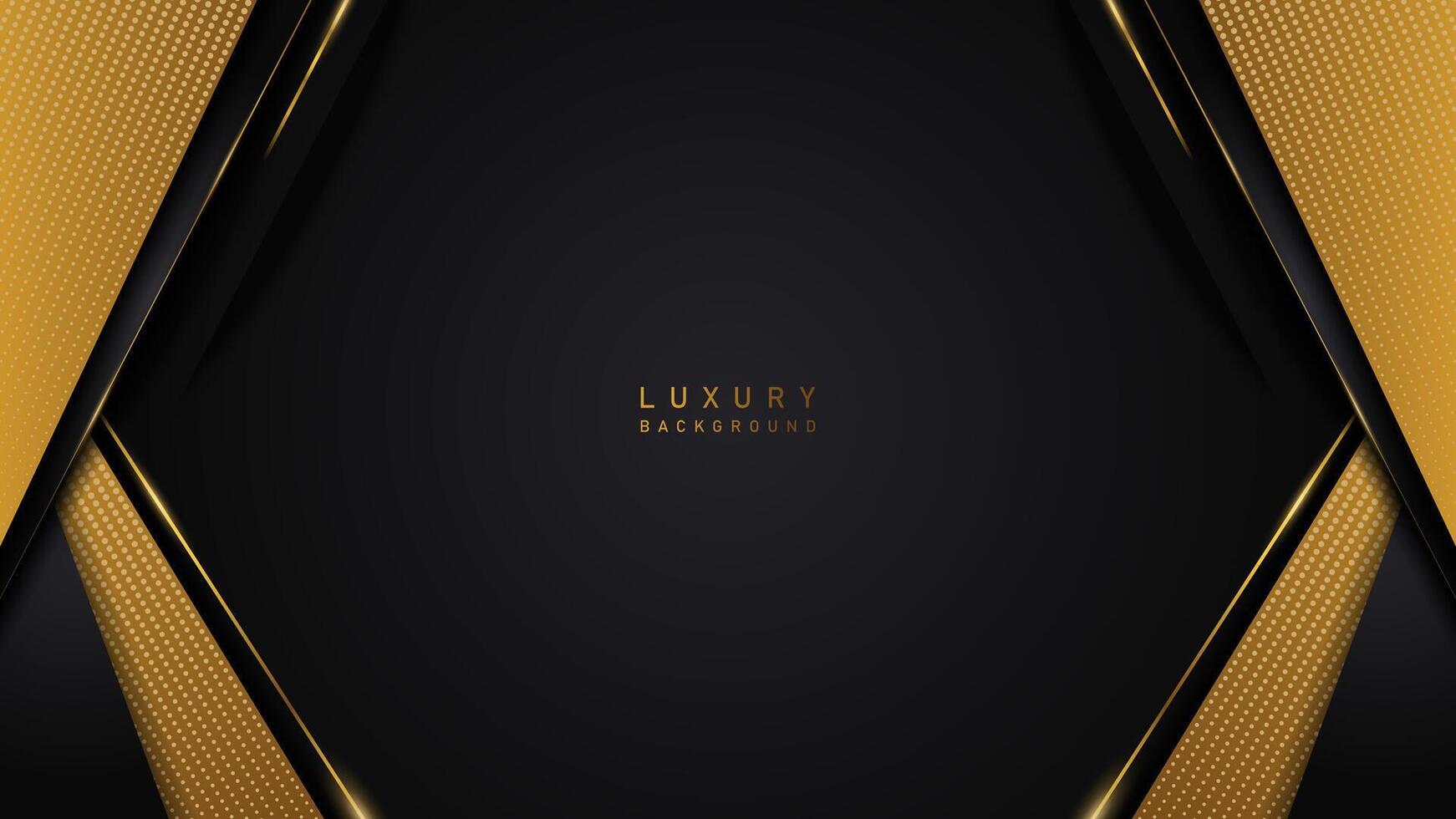 modern luxury gold line on black background. luxury premium design template vector