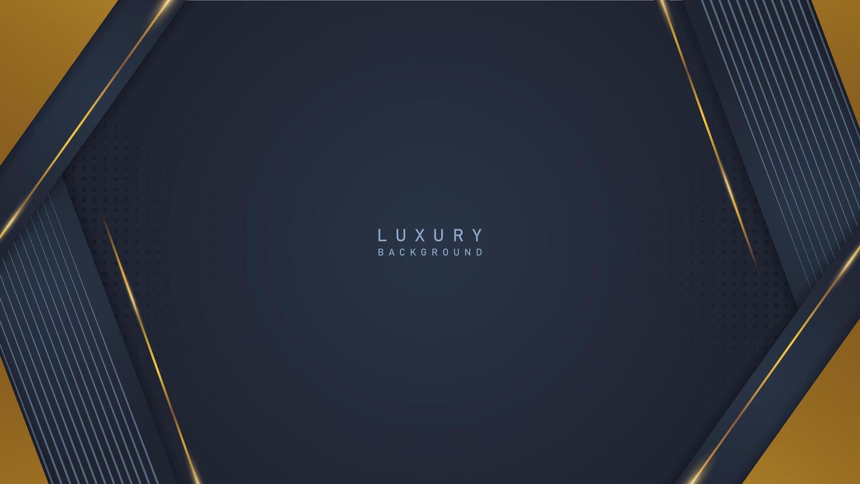 Abstract luxury dark blue background with golden ornament. Luxury premium vector design