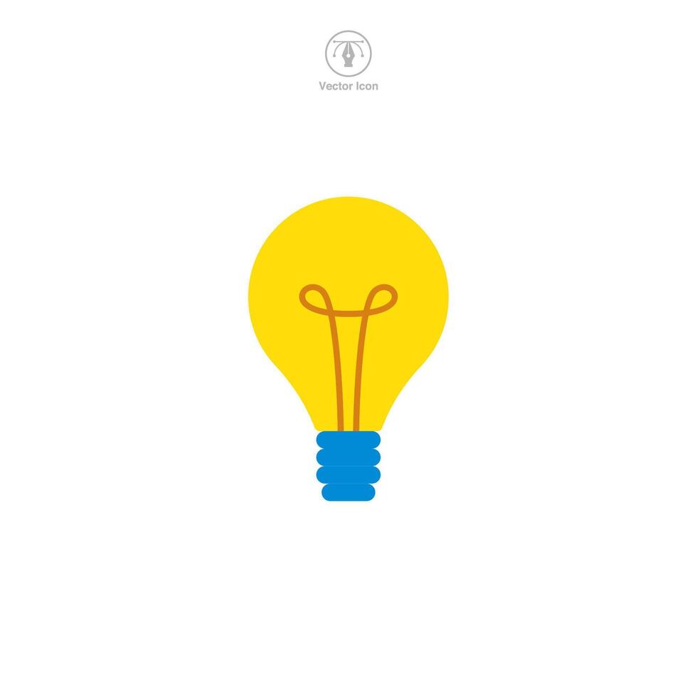 Light Bulb Icon symbol vector illustration isolated on white background