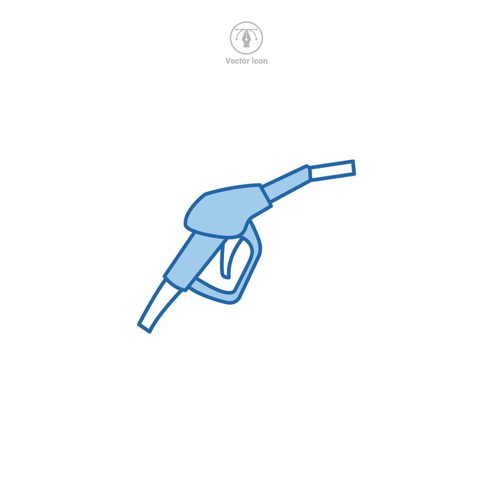 gasolina bomba boquilla icono símbolo vector ilustración aislado en blanco antecedentes