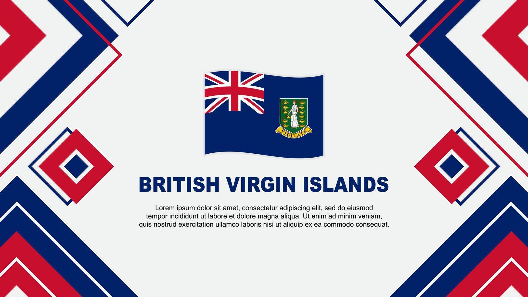 British Virgin Islands Flag Abstract Background Design Template. British Virgin Islands Independence Day Banner Wallpaper Vector Illustration. Background