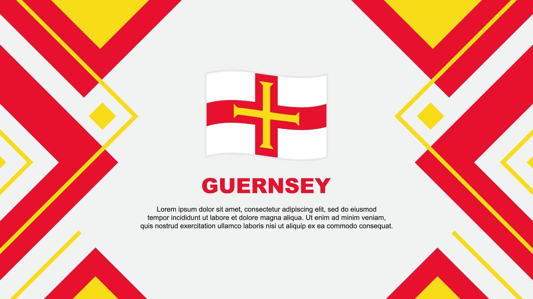 Guernsey Flag Abstract Background Design Template. Guernsey Independence Day Banner Wallpaper Vector Illustration. Guernsey Illustration