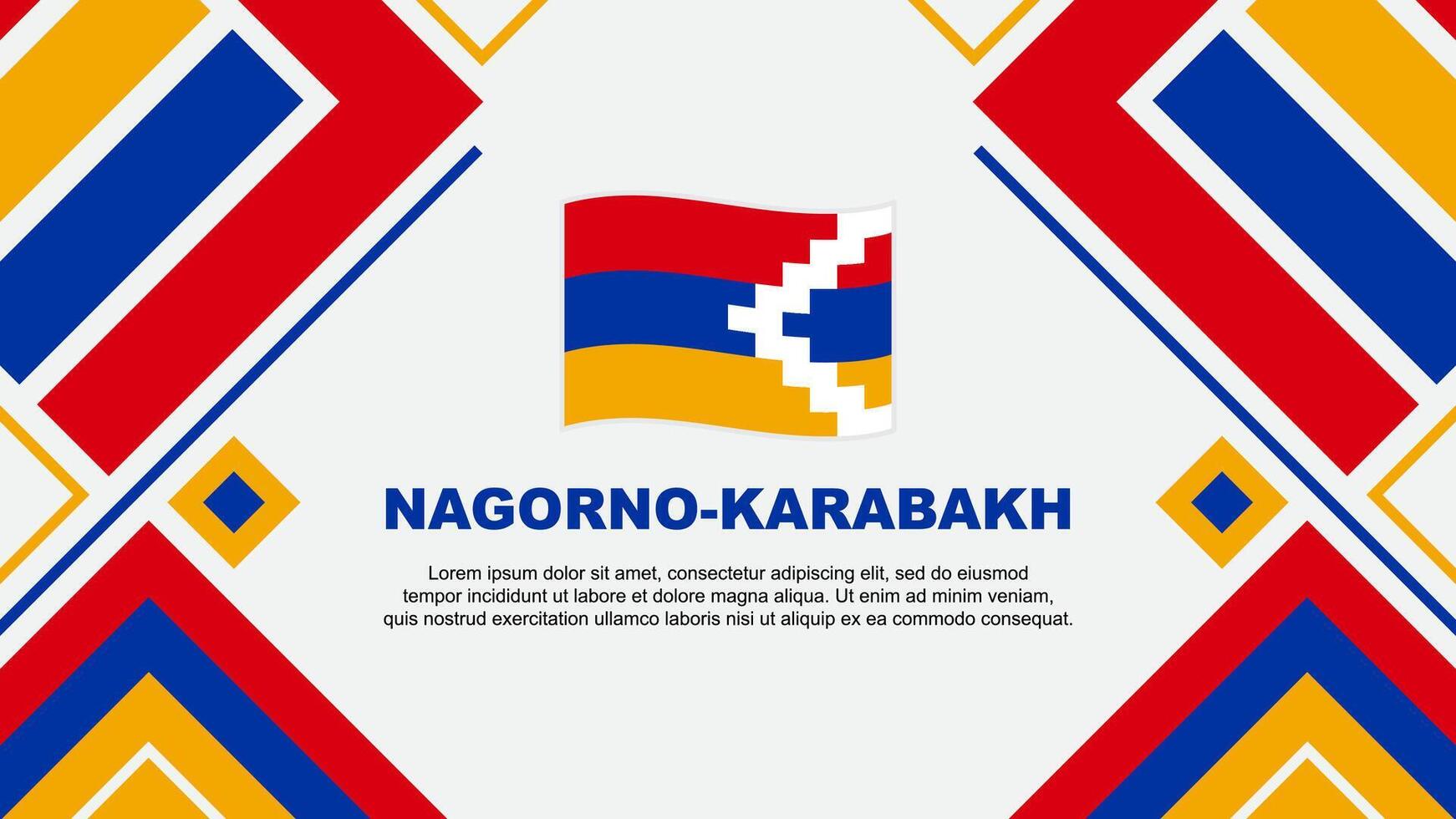 Nagorno Karabakh Flag Abstract Background Design Template. Nagorno Karabakh Independence Day Banner Wallpaper Vector Illustration. Nagorno Karabakh Flag