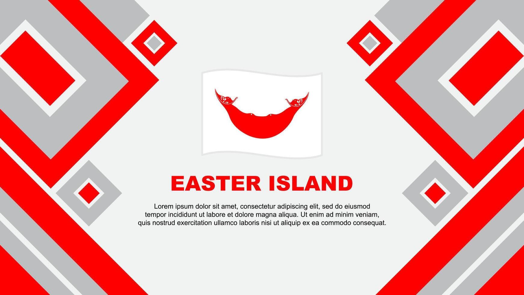 Easter Island Flag Abstract Background Design Template. Easter Island Independence Day Banner Wallpaper Vector Illustration. Easter Island Cartoon