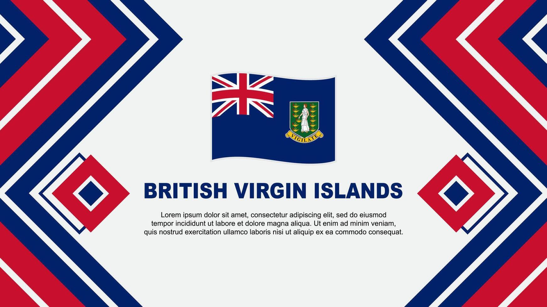British Virgin Islands Flag Abstract Background Design Template. British Virgin Islands Independence Day Banner Wallpaper Vector Illustration. Design