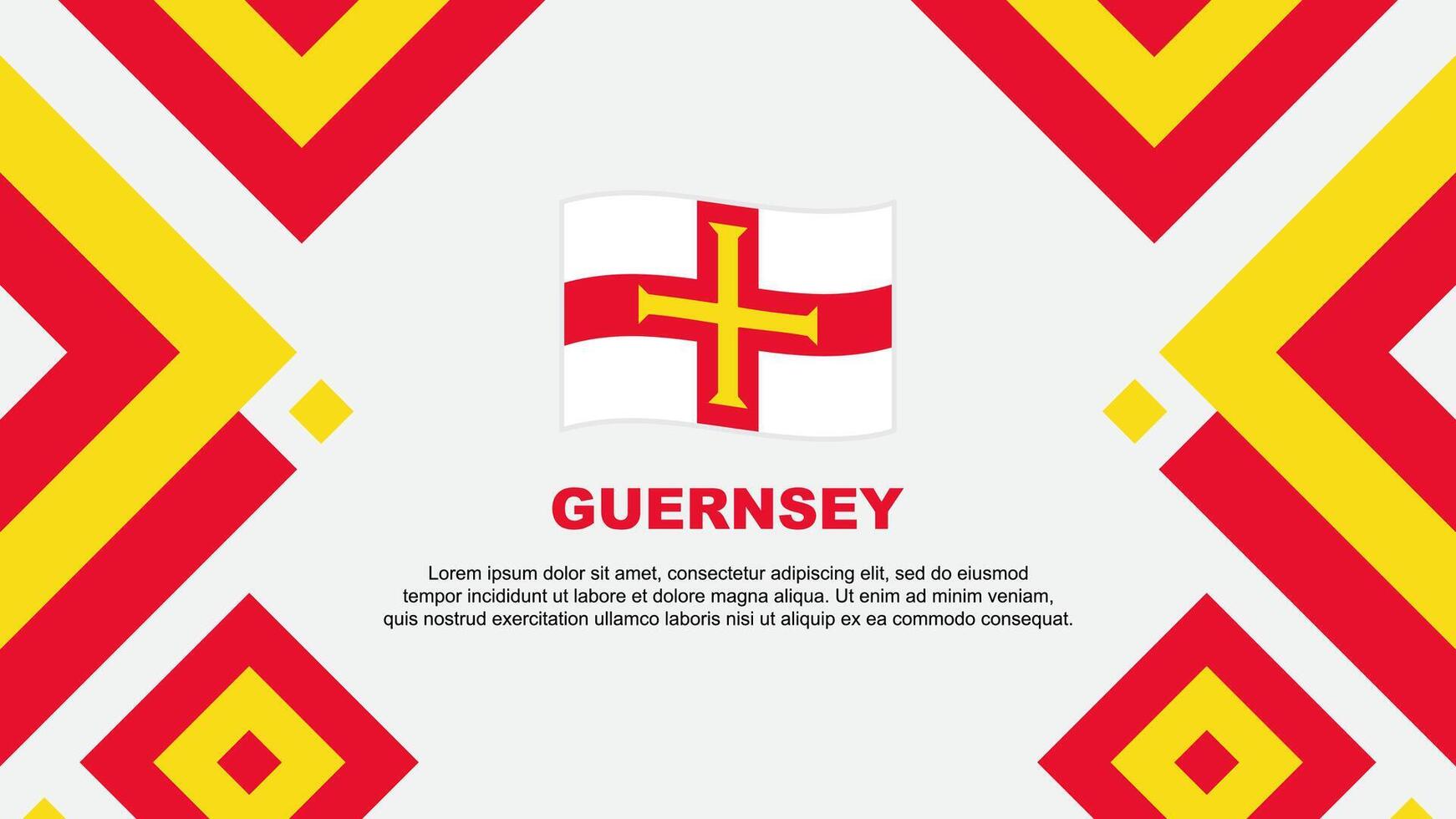 Guernsey Flag Abstract Background Design Template. Guernsey Independence Day Banner Wallpaper Vector Illustration. Guernsey Template