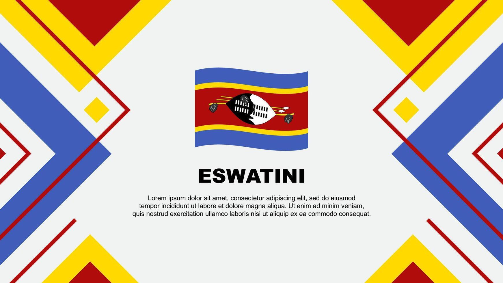 Eswatini Flag Abstract Background Design Template. Eswatini Independence Day Banner Wallpaper Vector Illustration. Eswatini Illustration