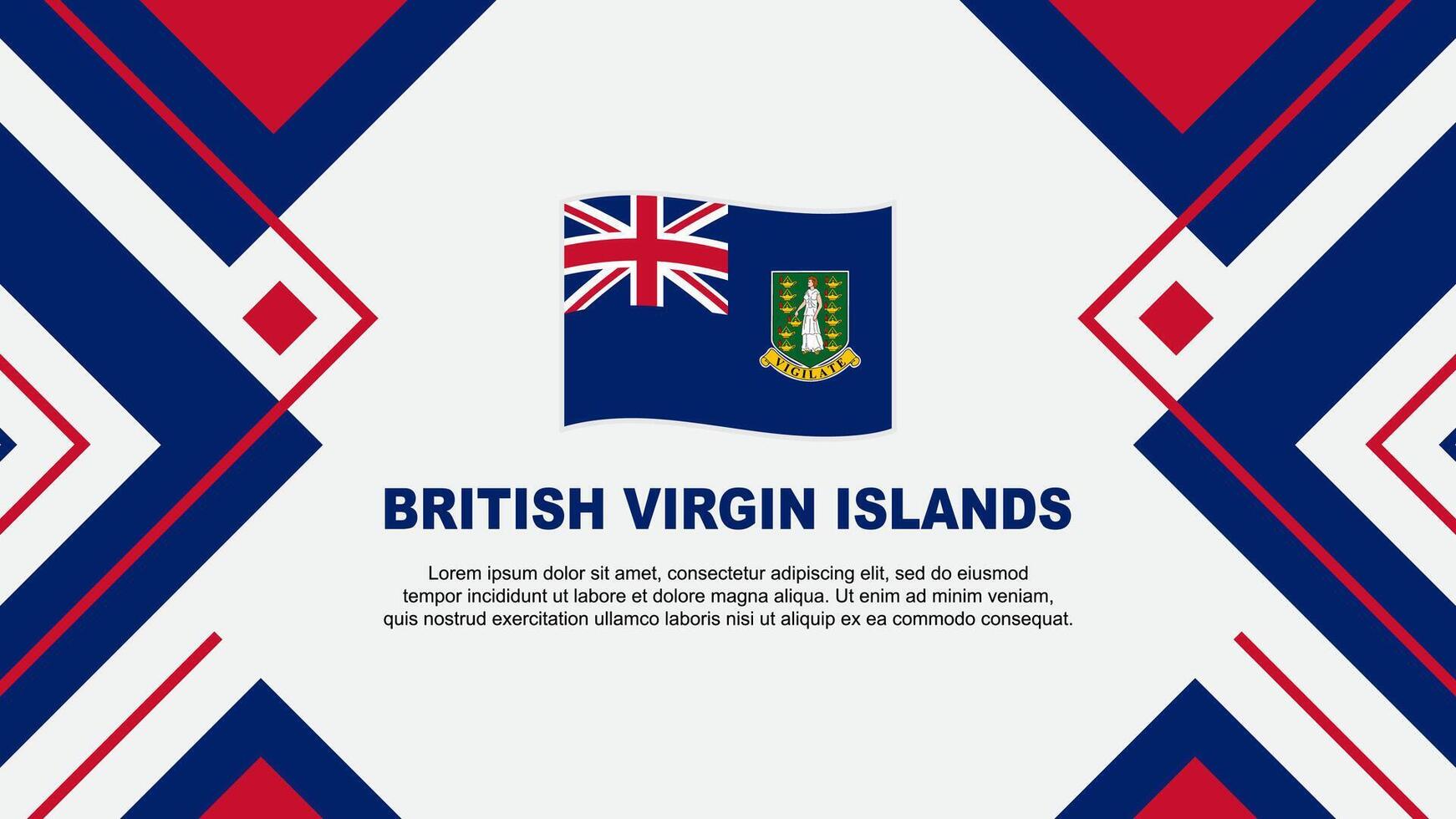 British Virgin Islands Flag Abstract Background Design Template. British Virgin Islands Independence Day Banner Wallpaper Vector Illustration. Illustration